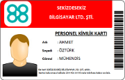 Barkodlu Personel Kimlik Kartı (Plastik)