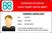 Personel Kimlik Kartı (Plastik)