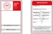 Sağlık Bakanlığı Personel Kimlik Kartı (Plastik)