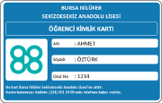 Logolu Öğrenci Kimlik Kartı (RFID)