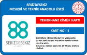 Yemekhane Kimlik Kartı (RFID)